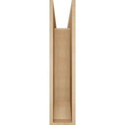 Ekena Millwork - BKTUR0756X30X36THR06RCPR - Timberthane Faux Wood Thorton Style Bracket w/ Offset Brace, Slat Ends, 7 1/2"W x 30"D x 36"H, Primed Tan