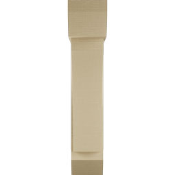 Ekena Millwork - BKTUR0756X30X38THR06RCPR - Timberthane Faux Wood Thorton Style Bracket w/ Offset Brace, Slat Ends, 7 1/2"W x 30"D x 38"H, Primed Tan