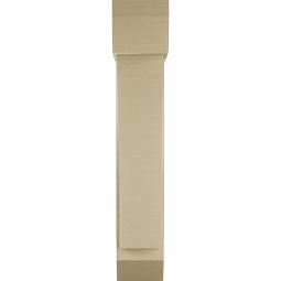 Ekena Millwork - BKTUR0756X30X42THR06RCPR - Timberthane Faux Wood Thorton Style Bracket w/ Offset Brace, Slat Ends, 7 1/2"W x 30"D x 42"H, Primed Tan