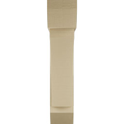 Ekena Millwork - BKTUR0756X32X36THR06RCPR - Timberthane Faux Wood Thorton Style Bracket w/ Offset Brace, Slat Ends, 7 1/2"W x 32"D x 36"H, Primed Tan