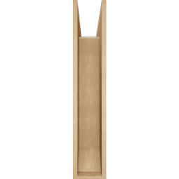Ekena Millwork - BKTUR0756X32X40THR06RCPR - Timberthane Faux Wood Thorton Style Bracket w/ Offset Brace, Slat Ends, 7 1/2"W x 32"D x 40"H, Primed Tan