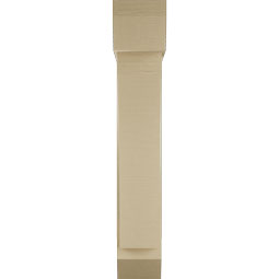 Ekena Millwork - BKTUR0756X32X44THR06RCPR - Timberthane Faux Wood Thorton Style Bracket w/ Offset Brace, Slat Ends, 7 1/2"W x 32"D x 44"H, Primed Tan