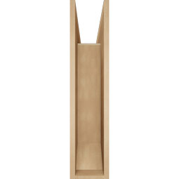 Ekena Millwork - BKTUR0756X34X34THR06RCPR - Timberthane Faux Wood Thorton Style Bracket w/ Offset Brace, Slat Ends, 7 1/2"W x 34"D x 34"H, Primed Tan