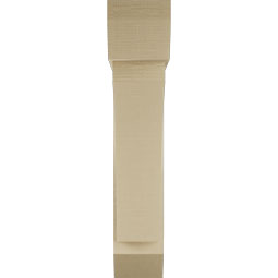 Ekena Millwork - BKTUR0756X34X38THR06RCPR - Timberthane Faux Wood Thorton Style Bracket w/ Offset Brace, Slat Ends, 7 1/2"W x 34"D x 38"H, Primed Tan