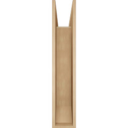 Ekena Millwork - BKTUR0756X34X40THR06RCPR - Timberthane Faux Wood Thorton Style Bracket w/ Offset Brace, Slat Ends, 7 1/2"W x 34"D x 40"H, Primed Tan