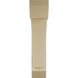 Ekena Millwork - BKTUR0756X36X36THR06RCPR - Timberthane Faux Wood Thorton Style Bracket w/ Offset Brace, Slat Ends, 7 1/2"W x 36"D x 36"H, Primed Tan