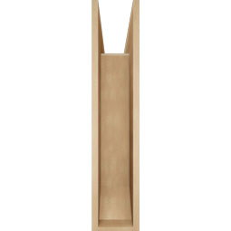 Ekena Millwork - BKTUR0756X36X36THR06RCPR - Timberthane Faux Wood Thorton Style Bracket w/ Offset Brace, Slat Ends, 7 1/2"W x 36"D x 36"H, Primed Tan