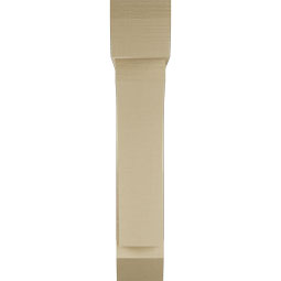 Ekena Millwork - BKTUR0756X36X40THR06RCPR - Timberthane Faux Wood Thorton Style Bracket w/ Offset Brace, Slat Ends, 7 1/2"W x 36"D x 40"H, Primed Tan
