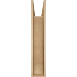 Ekena Millwork - BKTUR0756X36X40THR06RCPR - Timberthane Faux Wood Thorton Style Bracket w/ Offset Brace, Slat Ends, 7 1/2"W x 36"D x 40"H, Primed Tan