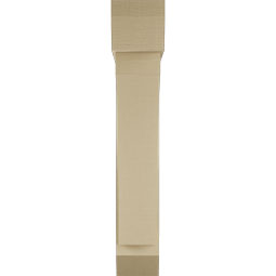 Ekena Millwork - BKTUR0756X36X44THR06RCPR - Timberthane Faux Wood Thorton Style Bracket w/ Offset Brace, Slat Ends, 7 1/2"W x 36"D x 44"H, Primed Tan