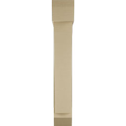 Ekena Millwork - BKTUR0756X36X48THR06RCPR - Timberthane Faux Wood Thorton Style Bracket w/ Offset Brace, Slat Ends, 7 1/2"W x 36"D x 48"H, Primed Tan