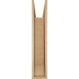 Ekena Millwork - BKTUR0756X38X38THR06RCPR - Timberthane Faux Wood Thorton Style Bracket w/ Offset Brace, Slat Ends, 7 1/2"W x 38"D x 38"H, Primed Tan