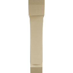 Ekena Millwork - BKTUR0756X40X40THR06RCPR - Timberthane Faux Wood Thorton Style Bracket w/ Offset Brace, Slat Ends, 7 1/2"W x 40"D x 40"H, Primed Tan