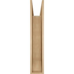 Ekena Millwork - BKTUR0756X40X40THR06RCPR - Timberthane Faux Wood Thorton Style Bracket w/ Offset Brace, Slat Ends, 7 1/2"W x 40"D x 40"H, Primed Tan