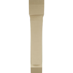 Ekena Millwork - BKTUR0756X42X42THR06RCPR - Timberthane Faux Wood Thorton Style Bracket w/ Offset Brace, Slat Ends, 7 1/2"W x 42"D x 42"H, Primed Tan