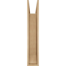 Ekena Millwork - BKTUR0756X42X42THR06RCPR - Timberthane Faux Wood Thorton Style Bracket w/ Offset Brace, Slat Ends, 7 1/2"W x 42"D x 42"H, Primed Tan