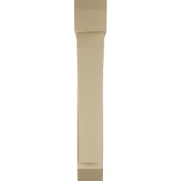 Ekena Millwork - BKTUR0756X42X48THR06RCPR - Timberthane Faux Wood Thorton Style Bracket w/ Offset Brace, Slat Ends, 7 1/2"W x 42"D x 48"H, Primed Tan