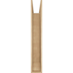 Ekena Millwork - BKTUR0756X42X48THR06RCPR - Timberthane Faux Wood Thorton Style Bracket w/ Offset Brace, Slat Ends, 7 1/2"W x 42"D x 48"H, Primed Tan