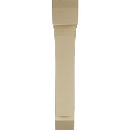Ekena Millwork - BKTUR0756X44X44THR06RCPR - Timberthane Faux Wood Thorton Style Bracket w/ Offset Brace, Slat Ends, 7 1/2"W x 44"D x 44"H, Primed Tan