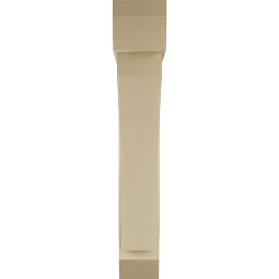 Ekena Millwork - BKTUR0756X46X46THR06RCPR - Timberthane Faux Wood Thorton Style Bracket w/ Offset Brace, Slat Ends, 7 1/2"W x 46"D x 46"H, Primed Tan