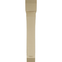 Ekena Millwork - BKTUR0756X48X48THR06RCPR - Timberthane Faux Wood Thorton Style Bracket w/ Offset Brace, Slat Ends, 7 1/2"W x 48"D x 48"H, Primed Tan