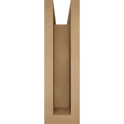 Ekena Millwork - BKTUROTHR44 - Timberthane Rough Cedar Faux Wood Thorton Block Bracket w/ Offset Brace