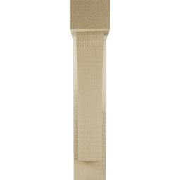 Ekena Millwork - BKTUR0352X14X18THR05RCPR - Timberthane Faux Wood Thorton Style Bracket w/ Offset Brace, Block Ends, 3 1/2"W x 14"D x 18"H, Primed Tan