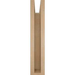 Ekena Millwork - BKTUR0352X14X18THR05RCPR - Timberthane Faux Wood Thorton Style Bracket w/ Offset Brace, Block Ends, 3 1/2"W x 14"D x 18"H, Primed Tan