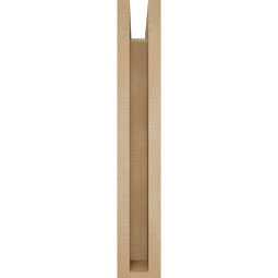 Ekena Millwork - BKTUR0352X14X22THR05RCPR - Timberthane Faux Wood Thorton Style Bracket w/ Offset Brace, Block Ends, 3 1/2"W x 14"D x 22"H, Primed Tan