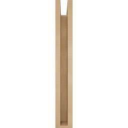 Ekena Millwork - BKTUR0352X14X26THR05RCPR - Timberthane Faux Wood Thorton Style Bracket w/ Offset Brace, Block Ends, 3 1/2"W x 14"D x 26"H, Primed Tan