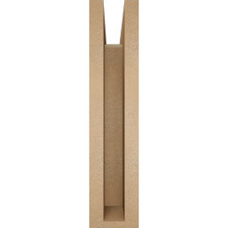Ekena Millwork - BKTUR0352X16X16THR05RCPR - Timberthane Faux Wood Thorton Style Bracket w/ Offset Brace, Block Ends, 3 1/2"W x 16"D x 16"H, Primed Tan