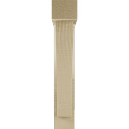 Ekena Millwork - BKTUR0352X16X20THR05RCPR - Timberthane Faux Wood Thorton Style Bracket w/ Offset Brace, Block Ends, 3 1/2"W x 16"D x 20"H, Primed Tan