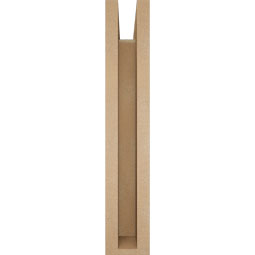 Ekena Millwork - BKTUR0352X16X20THR05RCPR - Timberthane Faux Wood Thorton Style Bracket w/ Offset Brace, Block Ends, 3 1/2"W x 16"D x 20"H, Primed Tan