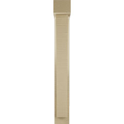 Ekena Millwork - BKTUR0352X16X28THR05RCPR - Timberthane Faux Wood Thorton Style Bracket w/ Offset Brace, Block Ends, 3 1/2"W x 16"D x 28"H, Primed Tan