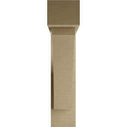 Ekena Millwork - BKTUROTHR44 - Timberthane Rough Cedar Faux Wood Thorton Block Bracket w/ Offset Brace