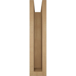 Ekena Millwork - BKTUROTHR44 - Timberthane Rough Cedar Faux Wood Thorton Block Bracket w/ Offset Brace