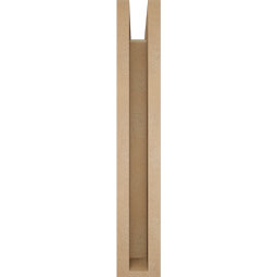 Ekena Millwork - BKTUR0352X18X22THR05RCPR - Timberthane Faux Wood Thorton Style Bracket w/ Offset Brace, Block Ends, 3 1/2"W x 18"D x 22"H, Primed Tan