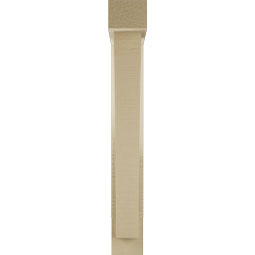 Ekena Millwork - BKTUR0352X18X26THR05RCPR - Timberthane Faux Wood Thorton Style Bracket w/ Offset Brace, Block Ends, 3 1/2"W x 18"D x 26"H, Primed Tan