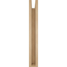 Ekena Millwork - BKTUR0352X18X26THR05RCPR - Timberthane Faux Wood Thorton Style Bracket w/ Offset Brace, Block Ends, 3 1/2"W x 18"D x 26"H, Primed Tan