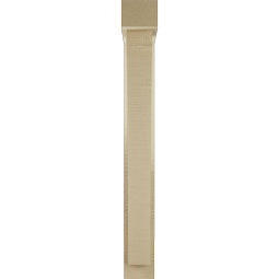 Ekena Millwork - BKTUR0352X18X30THR05RCPR - Timberthane Faux Wood Thorton Style Bracket w/ Offset Brace, Block Ends, 3 1/2"W x 18"D x 30"H, Primed Tan