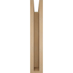 Ekena Millwork - BKTUR0352X20X20THR05RCPR - Timberthane Faux Wood Thorton Style Bracket w/ Offset Brace, Block Ends, 3 1/2"W x 20"D x 20"H, Primed Tan