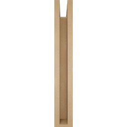 Ekena Millwork - BKTUR0352X20X24THR05RCPR - Timberthane Faux Wood Thorton Style Bracket w/ Offset Brace, Block Ends, 3 1/2"W x 20"D x 24"H, Primed Tan