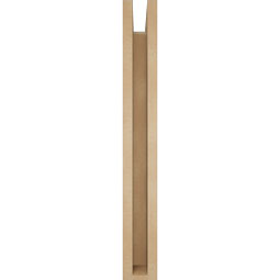 Ekena Millwork - BKTUR0352X20X28THR05RCPR - Timberthane Faux Wood Thorton Style Bracket w/ Offset Brace, Block Ends, 3 1/2"W x 20"D x 28"H, Primed Tan
