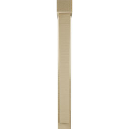 Ekena Millwork - BKTUR0352X20X32THR05RCPR - Timberthane Faux Wood Thorton Style Bracket w/ Offset Brace, Block Ends, 3 1/2"W x 20"D x 32"H, Primed Tan