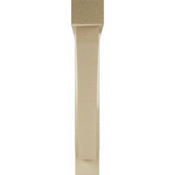 Ekena Millwork - BKTUR0352X22X22THR05RCPR - Timberthane Faux Wood Thorton Style Bracket w/ Offset Brace, Block Ends, 3 1/2"W x 22"D x 22"H, Primed Tan