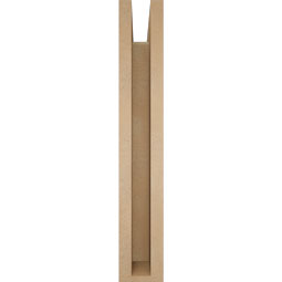 Ekena Millwork - BKTUR0352X22X22THR05RCPR - Timberthane Faux Wood Thorton Style Bracket w/ Offset Brace, Block Ends, 3 1/2"W x 22"D x 22"H, Primed Tan