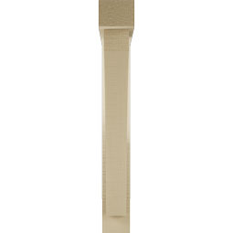 Ekena Millwork - BKTUR0352X22X26THR05RCPR - Timberthane Faux Wood Thorton Style Bracket w/ Offset Brace, Block Ends, 3 1/2"W x 22"D x 26"H, Primed Tan