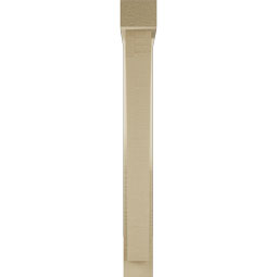 Ekena Millwork - BKTUR0352X22X30THR05RCPR - Timberthane Faux Wood Thorton Style Bracket w/ Offset Brace, Block Ends, 3 1/2"W x 22"D x 30"H, Primed Tan