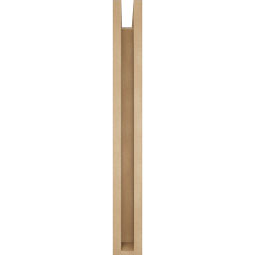 Ekena Millwork - BKTUR0352X22X30THR05RCPR - Timberthane Faux Wood Thorton Style Bracket w/ Offset Brace, Block Ends, 3 1/2"W x 22"D x 30"H, Primed Tan