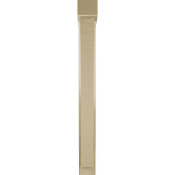 Ekena Millwork - BKTUR0352X22X34THR05RCPR - Timberthane Faux Wood Thorton Style Bracket w/ Offset Brace, Block Ends, 3 1/2"W x 22"D x 34"H, Primed Tan